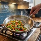 Poêle en titane martelée avec soin