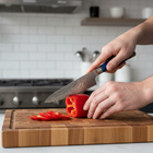 Couteau de chef martelé de style japonais – 20 cm lame de précision