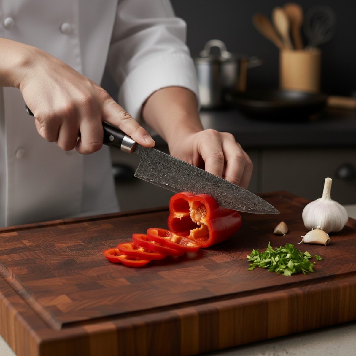 Couteau de chef de style japonais – 20 cm lame de précision