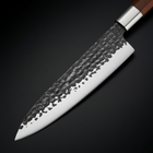Couteau de chef martelé en acier inoxydable de style japonais – 18,5 cm lame de précision
