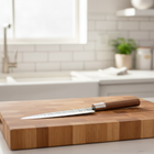 Couteau de chef martelé en acier inoxydable de style japonais – 18,5 cm lame de précision