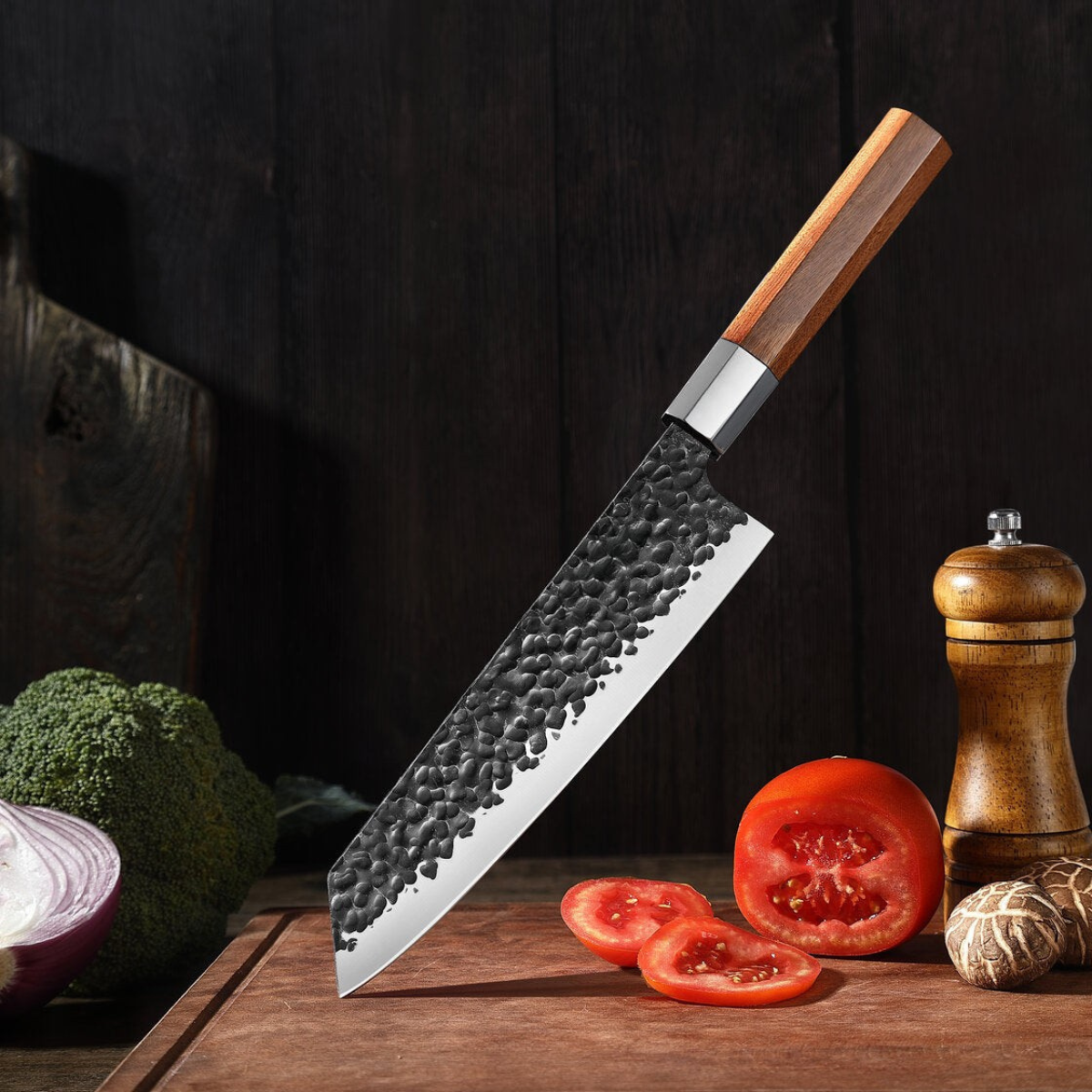 Couteau kiritsuke en acier inoxydable – 34,5 cm lame de précision