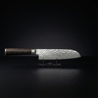 Couteau santoku martelé de style japonais – 18 cm lame de précision