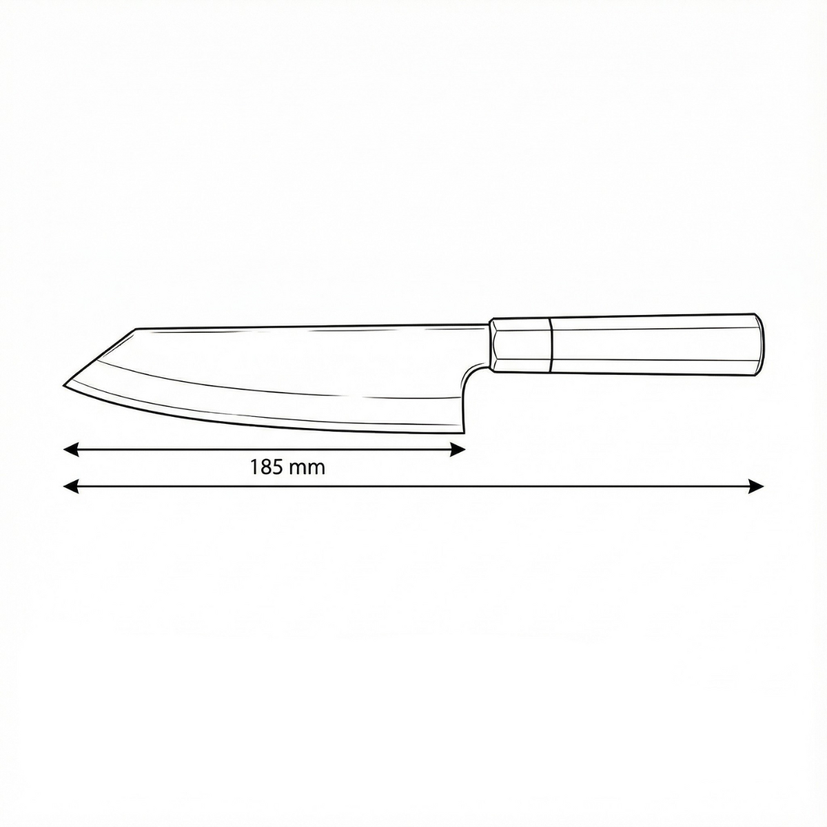Couteau kiritsuke en acier inoxydable – 34,5 cm lame de précision