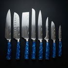 Ensemble de couteaux japonais en damas – Profil équilibré de 8 pièces