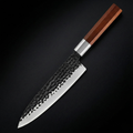 Couteau de chef martelé en acier inoxydable de style japonais – 18,5 cm lame de précision