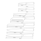 Set de couteaux de style japonais – collection de précision (7 pièces)