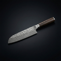 Couteau santoku martelé de style japonais – 18 cm lame de précision