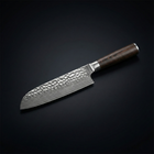 Couteau santoku martelé de style japonais – 18 cm lame de précision