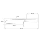 Couteau santoku martelé de style japonais – 18 cm lame de précision