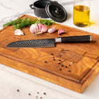Couteau santoku martelé de style japonais – 18 cm lame de précision