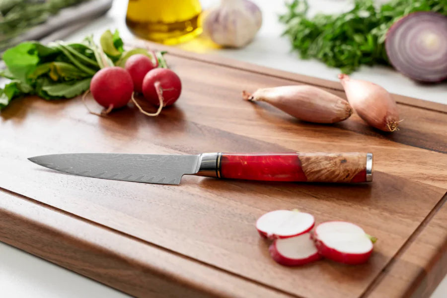 Japanese Damascus Nakama Shinku Ensemble de 5 Couteaux de Chef – Lames de Précision
