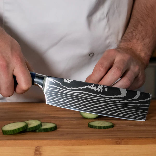 Ensemble de couteaux japonais en damas – Profil équilibré de 8 pièces