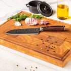 Ensemble de couteaux de chef japonais en damas martelé – Ensemble de 3 pièces