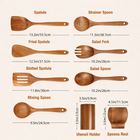 Ensemble traditionnel d’ustensiles de cuisine en bois japonais