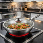 Wok en titane martelé à fond plat